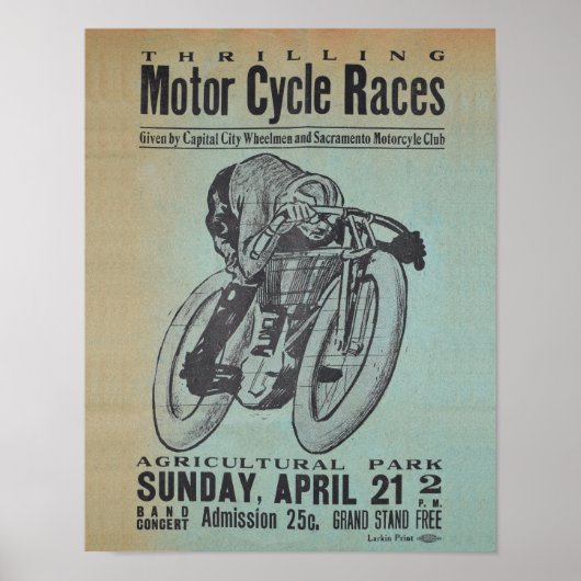 Motorraceposter Poster (Voorkant)