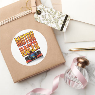 Motorracer-autosticker Ronde Sticker
