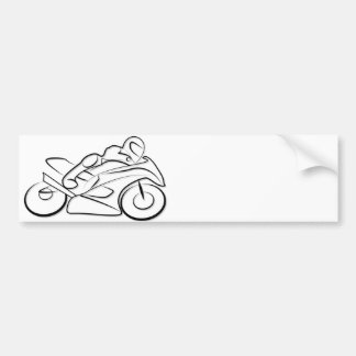Motorrad Rennen fahren Bumpersticker