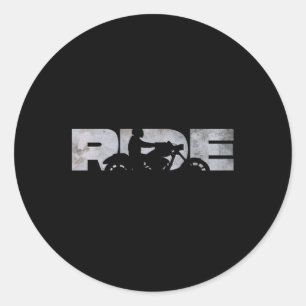 Motorrijcyclus Ronde Sticker