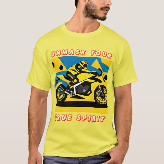 Motorrijden en ruiter t-shirt (Voorkant)