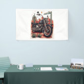 Motorrijden in Desert Cactus Westerne Set Spandoek (Beurs)