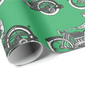  motorrijder Antiek fiets Cadeaupapier (Rol Hoek)