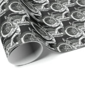  motorrijder Antiek fiets Cadeaupapier (Rol Hoek)