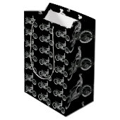 motorrijder Antiek fiets Medium Cadeauzakje (Achterkant Gekanteld)