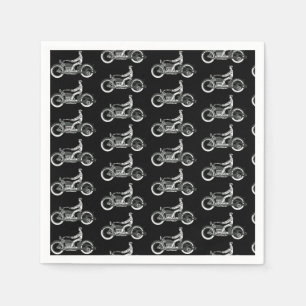  motorrijder Antiek fiets Servet