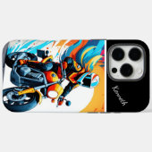 Motorrijder bij zonsondergang Case-Mate iPhone case (Achterkant (horizontaal))