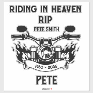 Motorrijder Biker Funeral Gedachtenis Sticker