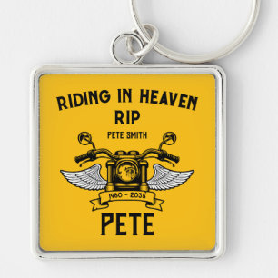 Motorrijder Biker Funeral in Memoriam Sleutelhanger