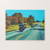 Motorrijder Biker Road Trip Kunst Puzzel Legpuzzel (Horizontaal)