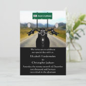 Motorrijder Huwelijksuitnodiging Kaart (Staand voorkant)