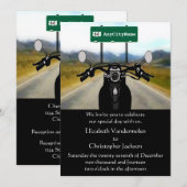 Motorrijder Huwelijksuitnodiging Kaart (Voorkant / Achterkant)
