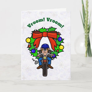 Motorrijder Kerst Kaart