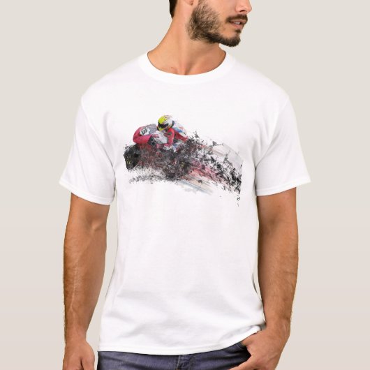 Motorrijder met hoge snelheid t-shirt (Voorkant)
