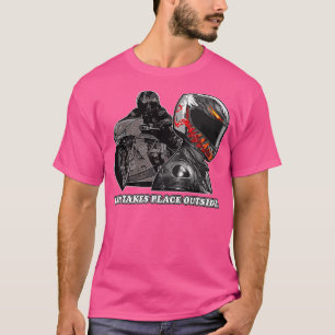 Motorrijder met motorfiets, motorrijder voor manne t-shirt
