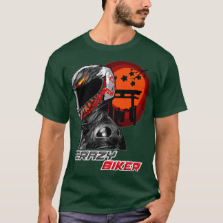 Motorrijder met motorfiets, motorrijder voor manne t-shirt