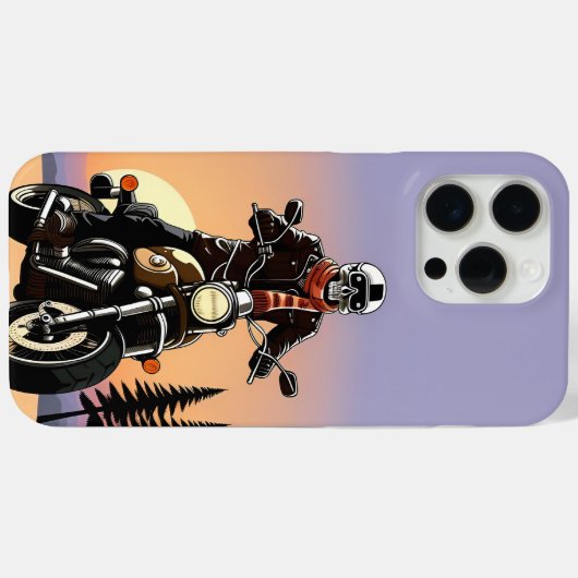 Motorrijder met schedelmasker rijden Case-Mate iPhone case (Achterkant (horizontaal))