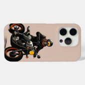 Motorrijder met schedelmasker rijden Case-Mate iPhone case (Achterkant (horizontaal))