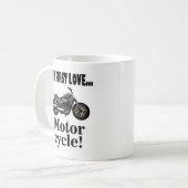 Motorrijder motorfiets koffiemok (Voorkant links)