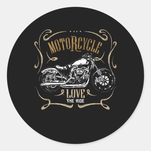  Motorrijder Motorfiets Lover Biker Ronde Sticker (Voorkant)