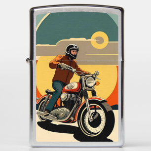 Motorrijder Retro Stijl