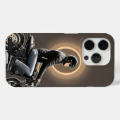 Motorrijder rijdt onder maanverlichte hemel Case-Mate iPhone case (Achterkant (horizontaal))