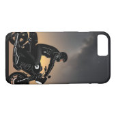 Motorrijder rijdt onder maanverlichte hemel Case-Mate iPhone case (Achterkant (Horizontaal))