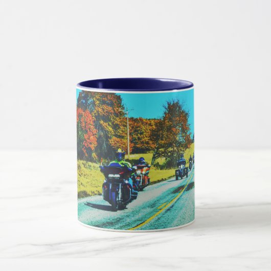 Motorrijder Road Trip Art Mok (Midden)