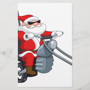 motorrijder santa claus briefpapier