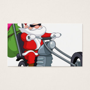 motorrijder santa claus visitekaartjes