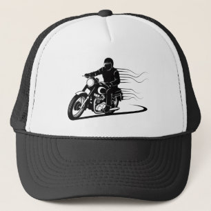 Motorrijder Silhouet – Snelheid, Vrijheid & Stijl Trucker Pet