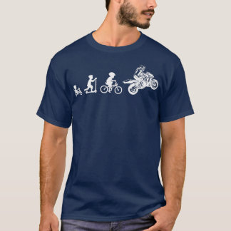 Motorrijders, grappig fietsontwerp, evolutiemotor t-shirt