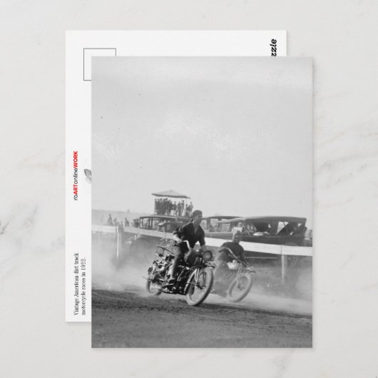  motorrijtuigenraces briefkaart (Voorkant / Achterkant)