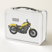 Motorrijwiel, cartoon (Achterkant)