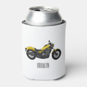 Motorrijwiel, cartoon blikjeskoeler (Blikje Voorkant)