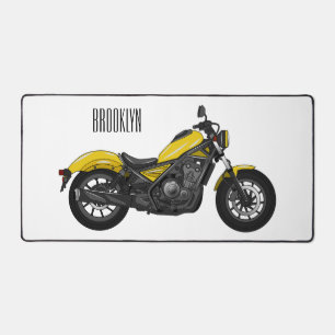 Motorrijwiel, cartoon bureaumat