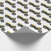 Motorrijwiel, cartoon cadeaupapier (Hoek)