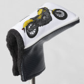 Motorrijwiel, cartoon golfheadcover (3/4 voorkant)