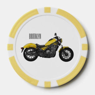 Motorrijwiel, cartoon poker chips