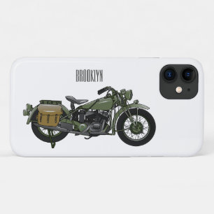 Motorrijwiel cartoon van militaire kruiser iPhone 11 hoesje