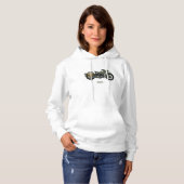 Motorrijwiel cartoon van militaire kruiser hoodie (Voorkant volledig)