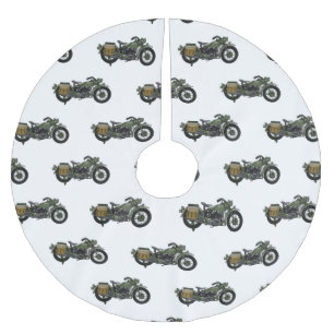 Motorrijwiel cartoon van militaire kruiser kerstboom rok