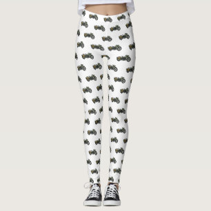 Motorrijwiel cartoon van militaire kruiser leggings