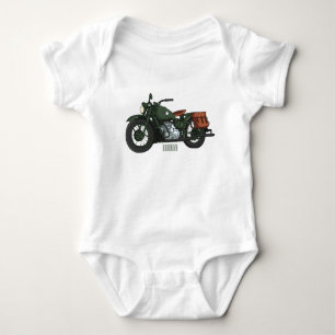 Motorrijwiel cartoon van militaire kruiser romper