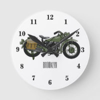 Motorrijwiel cartoon van militaire kruiser