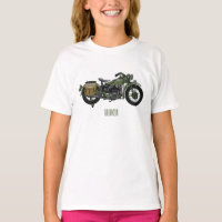 Motorrijwiel cartoon van militaire kruiser