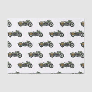Motorrijwiel cartoon van militaire kruiser tissuepapier