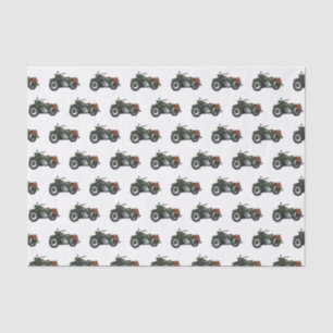 Motorrijwiel cartoon van militaire kruiser tissuepapier