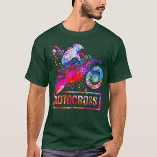 Motorrijwiel en motorkruis t-shirt