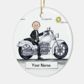 Motorrijwiel - Mannelijk Keramisch Ornament (Links)